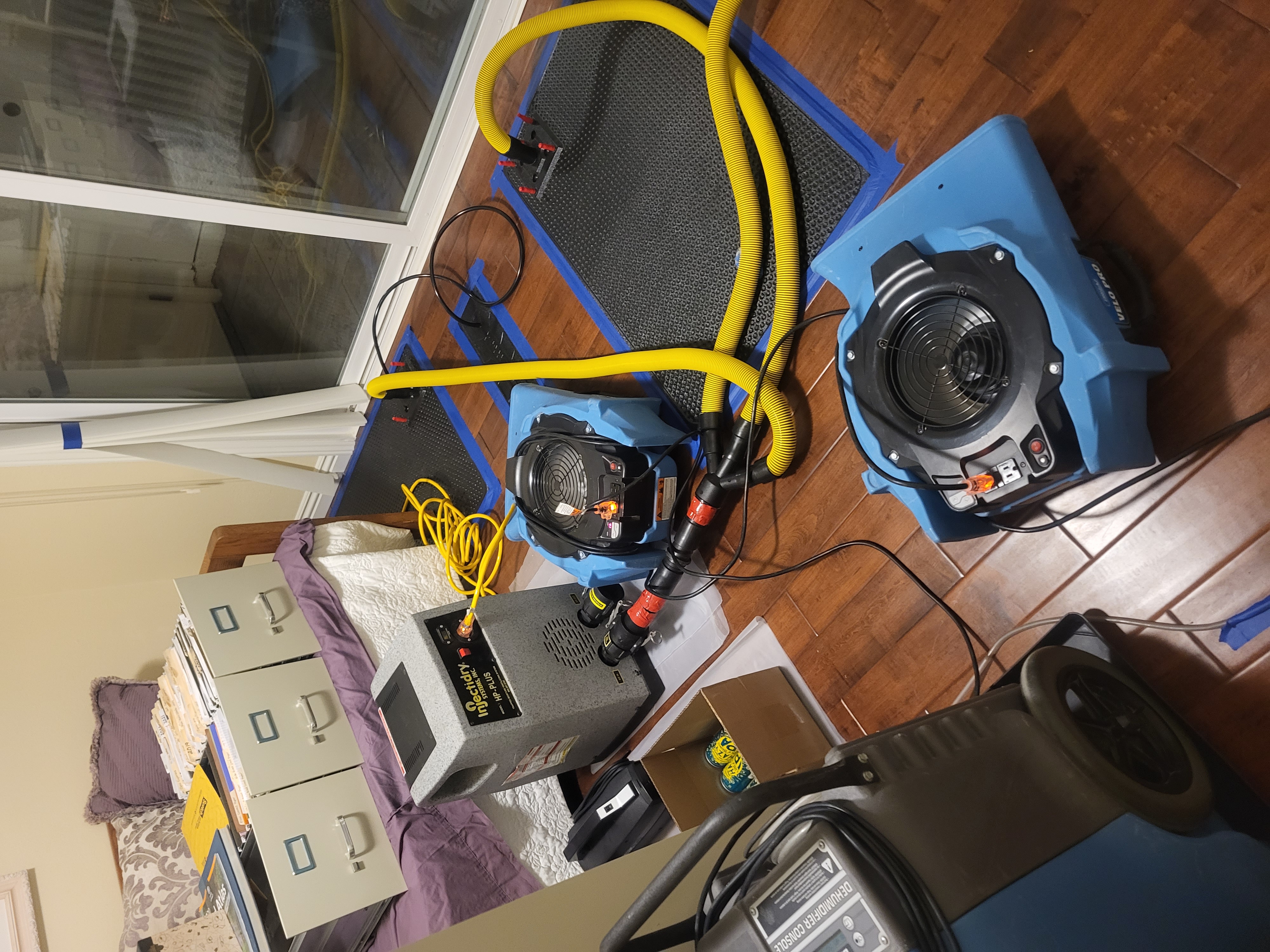 Flood damage cleanup and restoration process